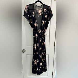 Floral Black Dress